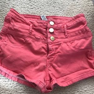 Cute pair of size 6 watermelon colored shorts